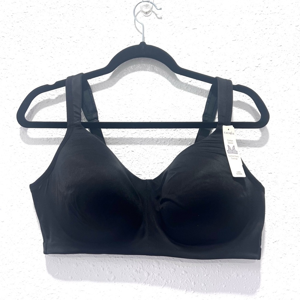 Cacique cotton unlined no wire Black Women's Bra‎ 42C